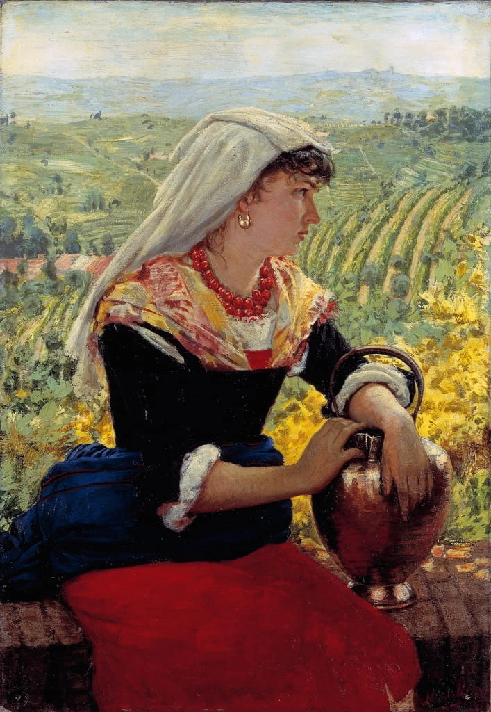 Ritratto della moglie in abiti monferrini